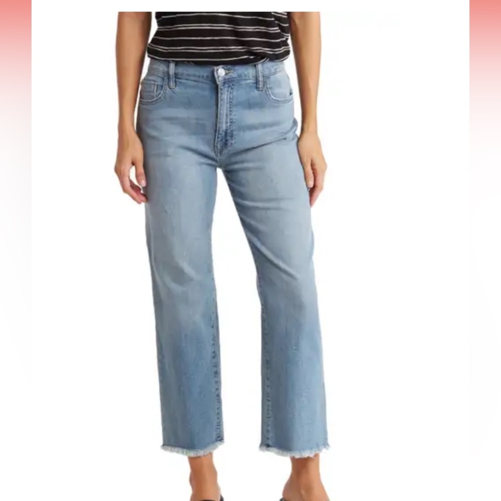 Hudson Noa mid rise strait cropped jeans